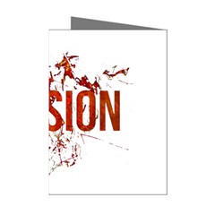 Passion And Lust Grunge Design Mini Greeting Card (8 Pack) by dflcprints