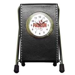 Passion And Lust Grunge Design Stationery Holder Clock