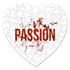 Passion And Lust Grunge Design Jigsaw Puzzle (heart) by dflcprints