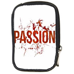 Passion And Lust Grunge Design Compact Camera Leather Case by dflcprints