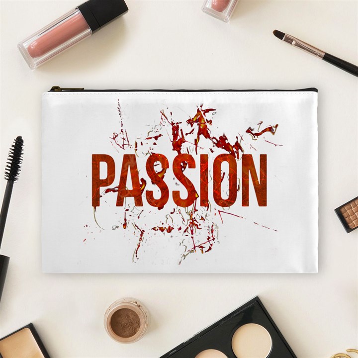 Passion and Lust Grunge Design Cosmetic Bag (Large)