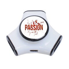 Passion And Lust Grunge Design 3 Port Usb Hub by dflcprints