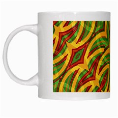 Tropical Colors Abstract Geometric Print White Coffee Mug