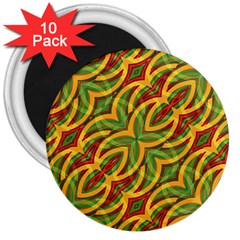 Tropical Colors Abstract Geometric Print 3  Button Magnet (10 Pack) by dflcprints