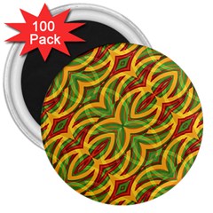 Tropical Colors Abstract Geometric Print 3  Button Magnet (100 Pack) by dflcprints