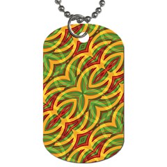 Tropical Colors Abstract Geometric Print Dog Tag (one Sided) by dflcprints