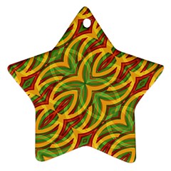 Tropical Colors Abstract Geometric Print Star Ornament (two Sides) by dflcprints