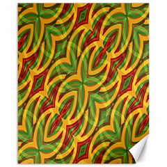 Tropical Colors Abstract Geometric Print Canvas 16  X 20  (unframed)