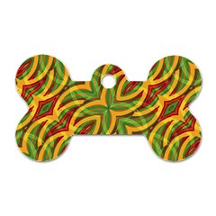 Tropical Colors Abstract Geometric Print Dog Tag Bone (one Sided) by dflcprints