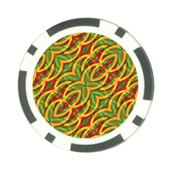 Tropical Colors Abstract Geometric Print Poker Chip by dflcprints