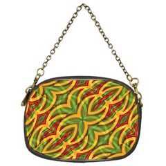 Tropical Colors Abstract Geometric Print Chain Purse (one Side)