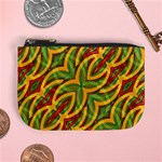 Tropical Colors Abstract Geometric Print Coin Change Purse Front