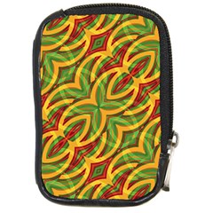 Tropical Colors Abstract Geometric Print Compact Camera Leather Case by dflcprints