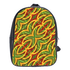 Tropical Colors Abstract Geometric Print School Bag (large)