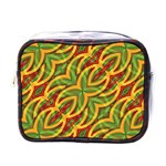 Tropical Colors Abstract Geometric Print Mini Travel Toiletry Bag (One Side) Front