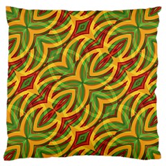 Tropical Colors Abstract Geometric Print Large Cushion Case (two Sided) 