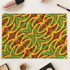 Tropical Colors Abstract Geometric Print Cosmetic Bag (xxl)