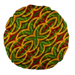 Tropical Colors Abstract Geometric Print 18  Premium Round Cushion 