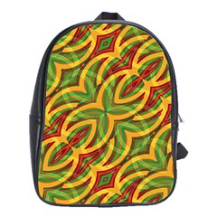 Tropical Colors Abstract Geometric Print School Bag (xl)