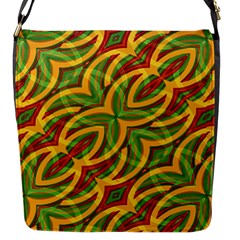 Tropical Colors Abstract Geometric Print Flap Closure Messenger Bag (small)