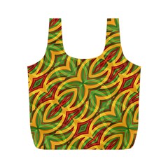 Tropical Colors Abstract Geometric Print Reusable Bag (m)