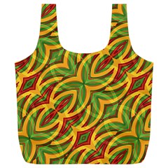 Tropical Colors Abstract Geometric Print Reusable Bag (xl)