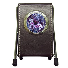 Blossoms Stationery Holder Clock