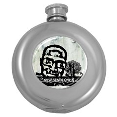 M G Firetested Hip Flask (round)