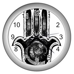 Hamsamusiceyebubblesz Wall Clock (Silver)