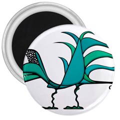 Fantasy Bird 3  Button Magnet by dflcprints