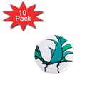 Fantasy Bird 1  Mini Button Magnet (10 pack) Front