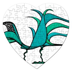 Fantasy Bird Jigsaw Puzzle (heart) by dflcprints