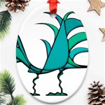 Fantasy Bird Oval Ornament (Two Sides) Back