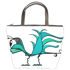 Fantasy Bird Bucket Handbag by dflcprints