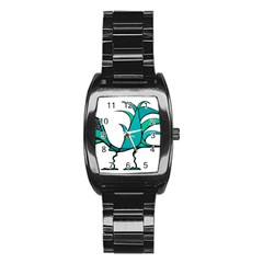 Fantasy Bird Stainless Steel Barrel Watch