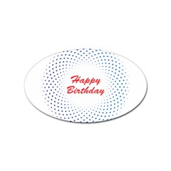 Halftone Circle With Squares Sticker (oval)