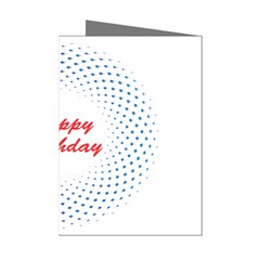 Halftone Circle With Squares Mini Greeting Card (8 Pack) by rizovdesign