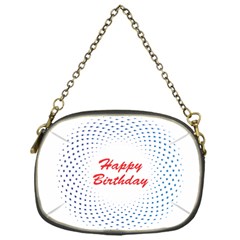 Halftone Circle With Squares Chain Purse (one Side)