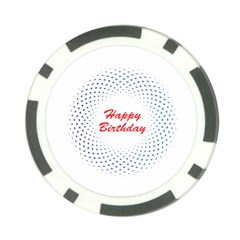 Halftone Circle With Squares Poker Chip (10 Pack)