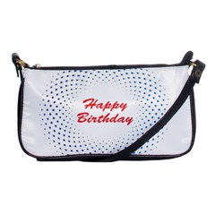 Halftone Circle With Squares Evening Bag