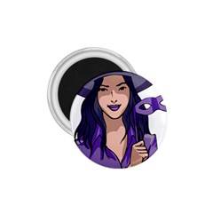 Purple Witch 1 75  Button Magnet