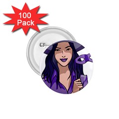 Purple Witch 1 75  Button (100 Pack) by FunWithFibro