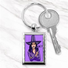 Purple Witch Key Chain (rectangle)