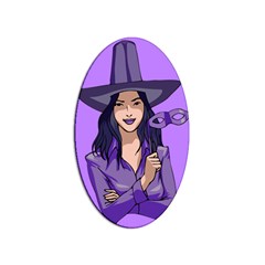 Purple Witch Sticker 10 Pack (oval)