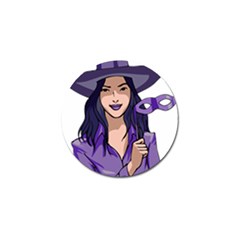 Purple Witch Golf Ball Marker by FunWithFibro