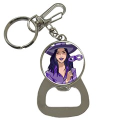 Purple Witch Bottle Opener Key Chain