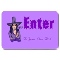 Purple Witch Large Door Mat by FunWithFibro