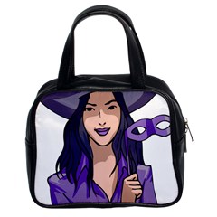 Purple Witch Classic Handbag (two Sides) by FunWithFibro