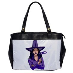 Purple Witch Oversize Office Handbag (one Side) by FunWithFibro