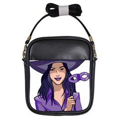 Purple Witch Girl s Sling Bag by FunWithFibro